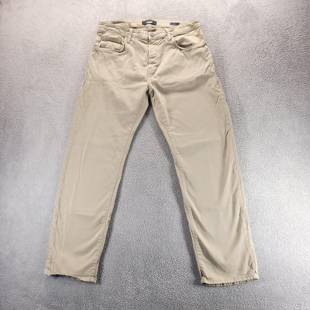 Mavi Jeans Mens 34x30 Beige Zach Straight Leg Stretch Denim Casual Comfort